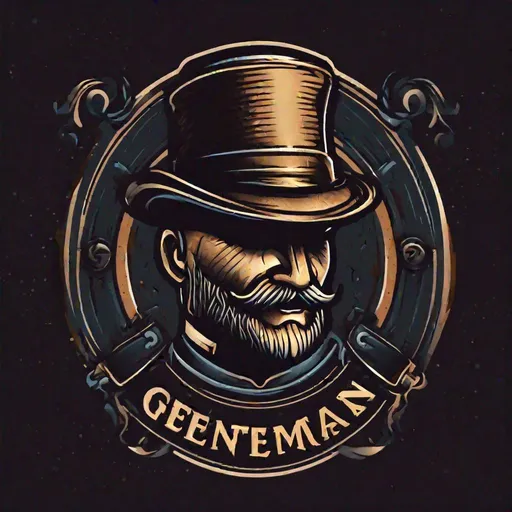 Prompt: gentleman logo
