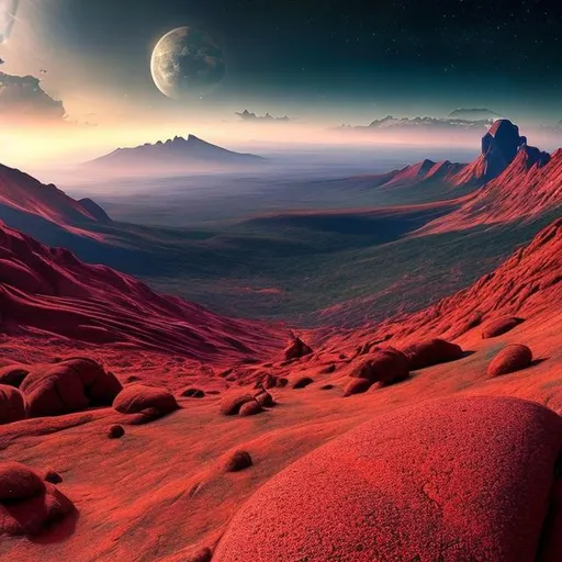 Prompt: A beautiful vista of a breathtaking, alien world.