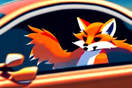 Prompt: FURRY CAR FOX