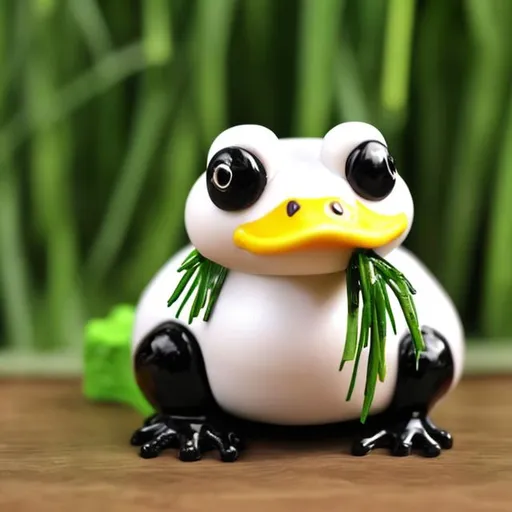 A frog mixed with duck and panda | OpenArt