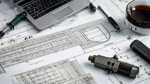 Prompt: Old school RF antenna drawings and schematics scattered across a desk with coffee stains in mug rings on them with PCB,  torque wrench and another tool or two lying about
