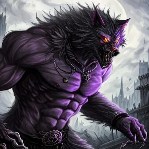 Prompt: chaos god werewolf

