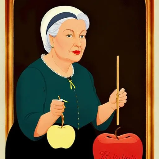 Prompt: The old woman with the poisoned apples