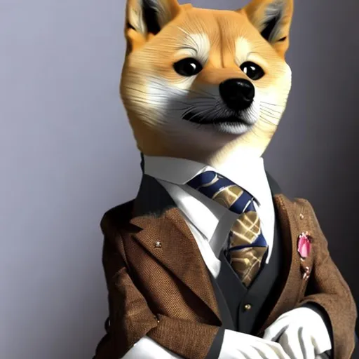 Prompt: doge with a fancy suit