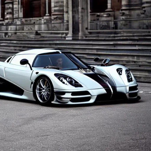 Prompt: A Pagani mixed with a Porsche mixed with a Koenigsegg