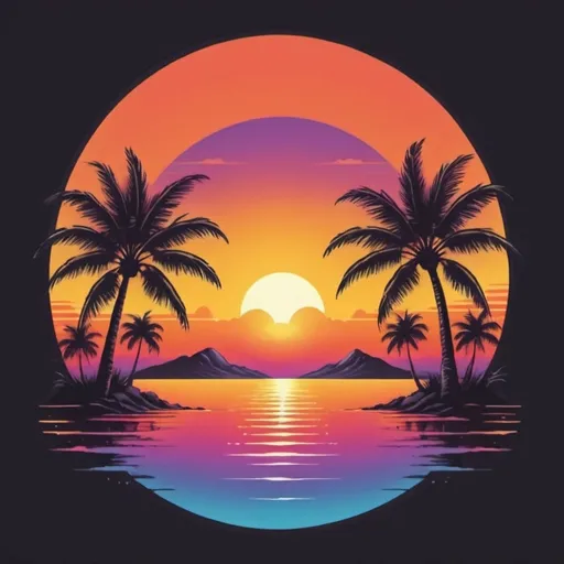 Prompt: Retro Sunset Gradient