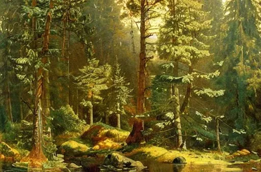 Prompt: beautiful artwork by ivan shishkin, Sweden