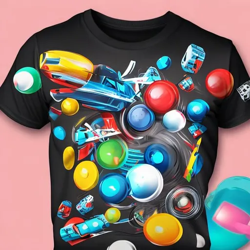 Prompt: create graphic shirt design using "Play Time"