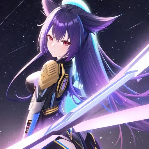 Prompt: Kaida female(Galaxy color hair), 8K, Insane detail, best quality, UHD, Highly detailed, insane detail, high quality. Highschooler, 19