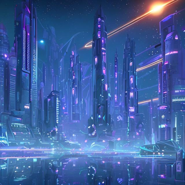 nite city space port | OpenArt