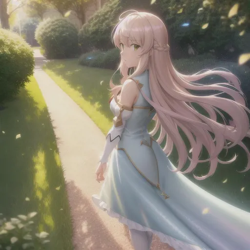 Prompt: Digital style painting, Summon night swordcraft story craftknight, style of Pixar, Fragonard, highly-detailed, cinematic, washed out palette, soft pastel color palette, light trails, sunny day, translucent, iridescent, long hair, arms visible, perfect composition, hyperrealistic, super detailed, 8k, high quality, sharp focus, intricate details, highly detailed, dynamic lighting, detailed and intricate environment, highest quality