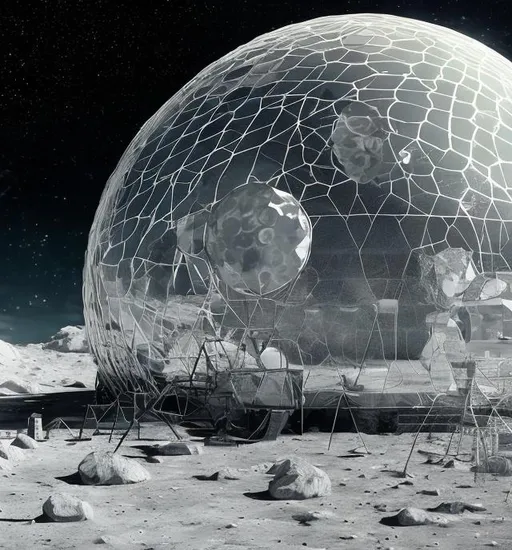 Prompt: biosphere on the moon