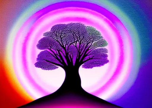 Prompt: etherial tree of life, pastel shades of heavenly colours moving image of light 