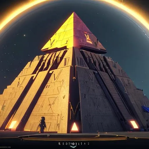 Prompt: Destiny 2 pyramid 8K high detailed in style of destiny 2