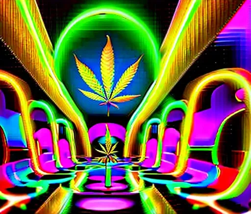 Prompt: Cannabis ghost, insane detail, friendly ghost caricature, psychedelic color, detail,  neon color in blacklight,  animated, unreal engine 5, UHD, wide angle