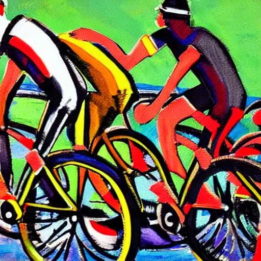 Prompt: BICYCLE RACE ART
