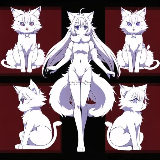 Prompt: anime  of a {character}, anime eyes, beautiful intricate fluffy, symmetrical, in unique anime style, concept art, digital painting, looking into camera,  angel fairy cat  adorable furry sketch full body