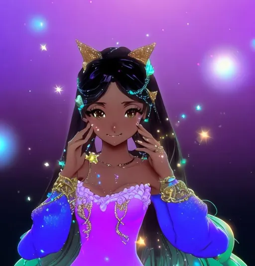 Anime, Princess, Mermaid Melody, Idol, brown skin, H