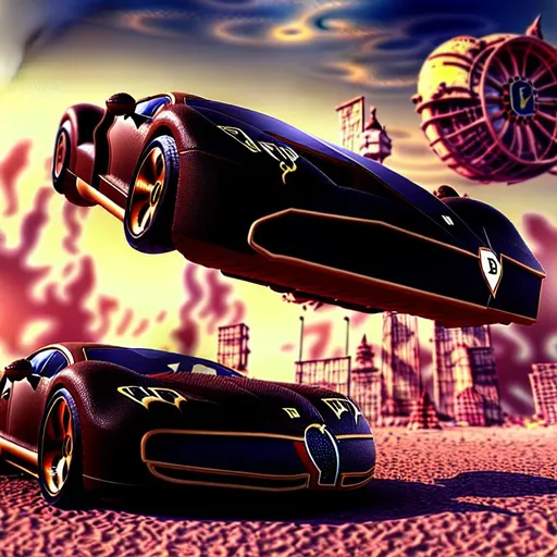 Prompt: steampunk bugatti lamborgini city desert anime village ferrari girl cat neko airship ship Vegas Germany London diselpunk high quality  8k HDDR