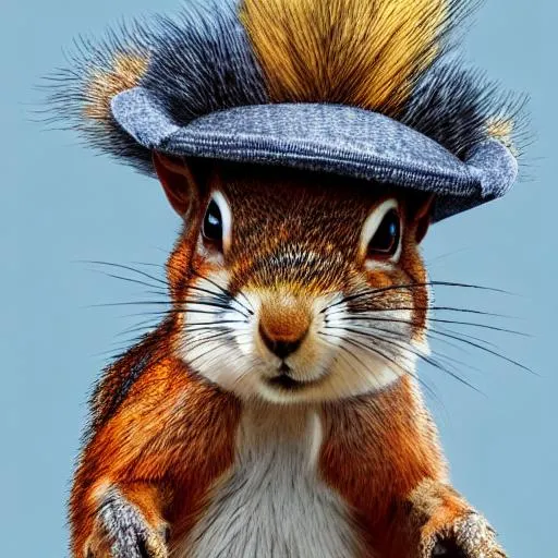 Prompt: portrait of a posh squirrel wearing and a safari hat, bushy moustach
a squirrel going super Saiyan , fantasy, intricate, highly detailed, digital painting, hyperrealistic, artstation, concept art, sharp focus, illustration , by Akira Toriyama










