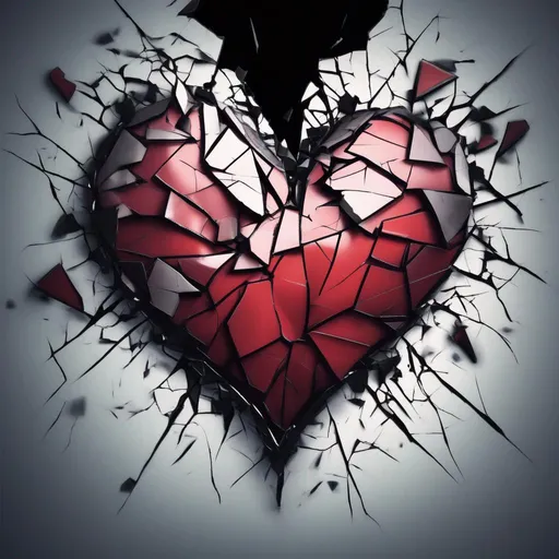 Prompt: shattered heart