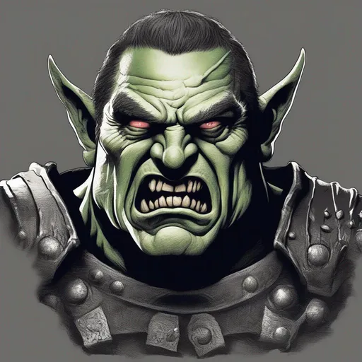 Prompt: John Goodman as an orc from Dungeons and Dragons 3.5, and he's angry