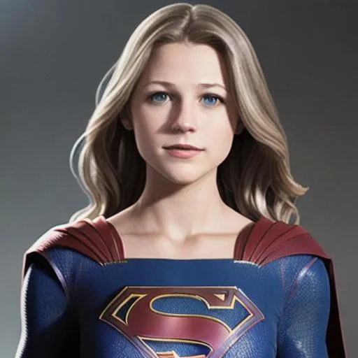 Prompt: melissa benoist as supergirl, cw, fine-tuned, 3D, fantasy, detailed face, full body