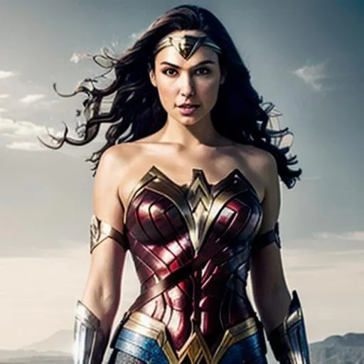 depict Actress Gal Gadot in the pregnant wonder woma