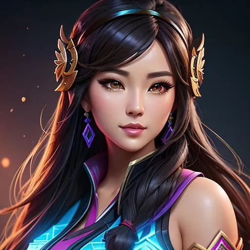 Prompt: Professional digital art of Ying from Paladins, by sciamano240, neoartcore, and other illustrators, intricate details, face,  full body portrait, headshot, illustration, UHD, 4K