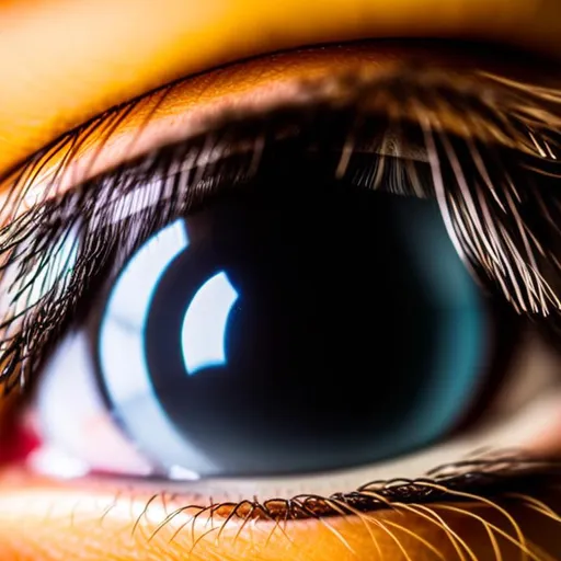 Prompt: a macro photograph of human eye looking at the camera, extreme closeup, nikon full frame camera, hyper detailed, ultra sharp, 8k, full hd, hdr