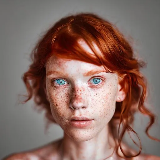 Prompt: skinny red head freckled girl