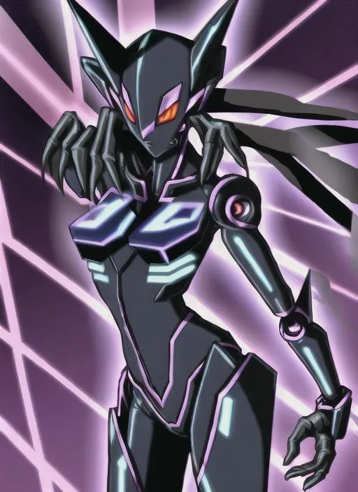 Prompt: Shadow,ghost cyber humanoid Digimon 