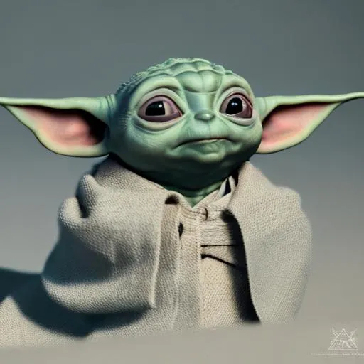 Prompt: live action Baby yoda