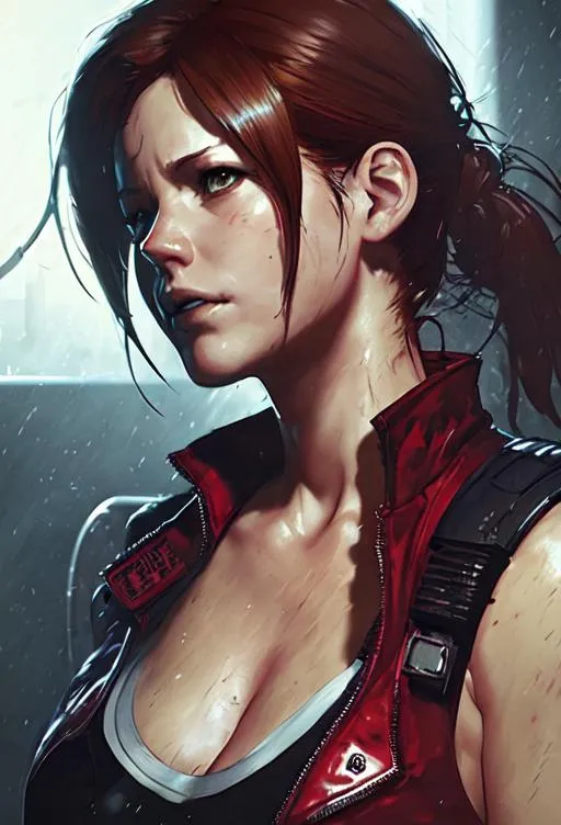 Claire redfield, high resolution, detailed digital art, realistic