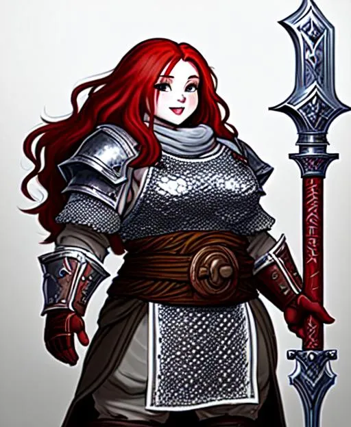 female dwarf paladin in heavy full plate armor with... | OpenArt