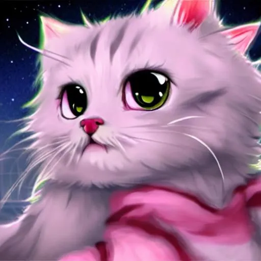 Prompt: cute cat anime cat HD