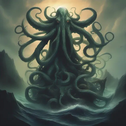 Prompt: Freedom, best quality, masterpiece, in Lovecraftian art style