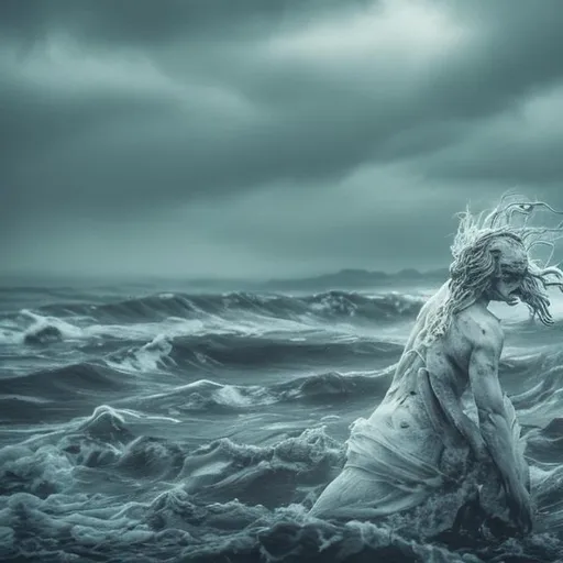 Prompt: a restless sea spirit