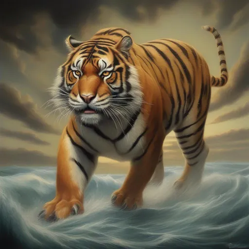 Prompt: The BlastTiger Tigald, masterpiece, Best Quality,  Surrealism style