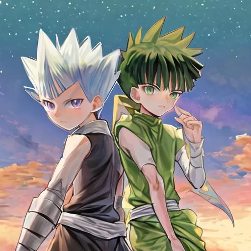 Prompt: Gon and Killua Fire Emblem