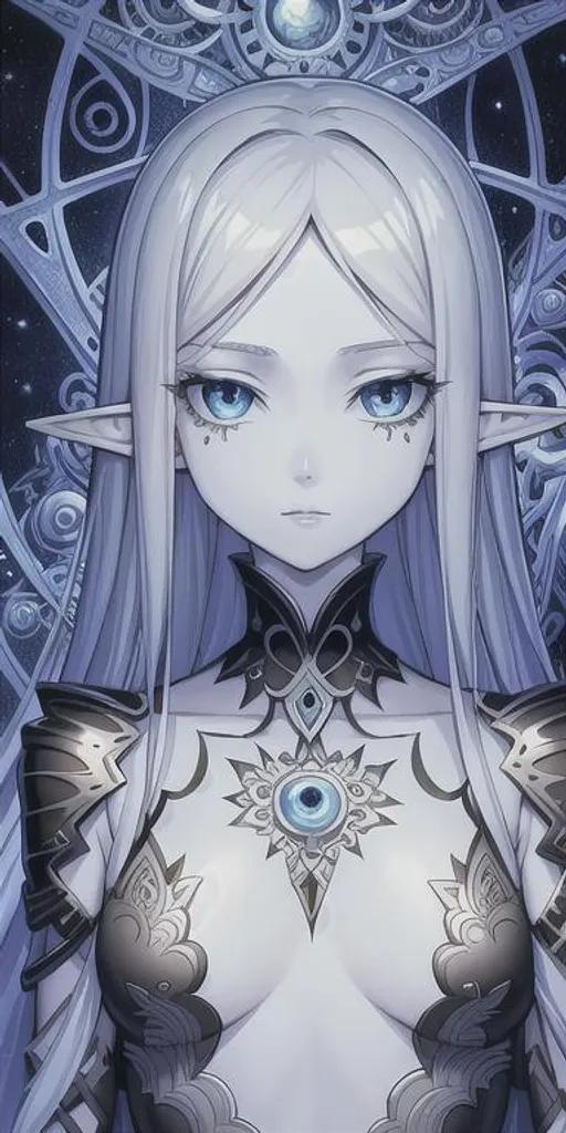 Prompt: ((((art by tim burton)))), 1girl, solo, [elf:solaris:.5], Metaphysical, best quality, masterpiece, illustration, (amazing detailed), (intricate detailed), ((beautiful detailed face))
