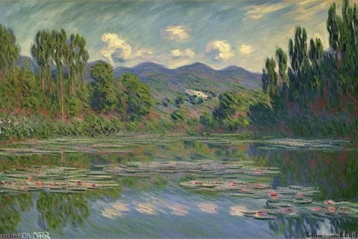 Prompt: scenic oil painting painted by Claude Monet