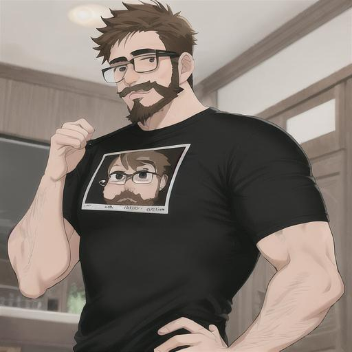 Punished Destiny, Anime Character w/ Messy Hair & Beard