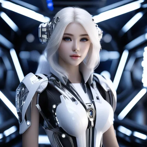 Prompt: {{{{highest quality absurdres best award-winning masterpiece}}}} of hyperrealistic intricately hyperdetailed wonderful stunning beautiful gorgeous cute posing feminine 22 year {{{{cybernetic futuristic angel with exoskeleton}}}} with {{hyperrealistic white hair}} and {{hyperrealistic perfect beautiful lifelike eyes}} wearing {{hyperrealistic futuristic perfect exoskeleton angel wings}} with deep visible exposed cleavage and abs, best  elegant octane behance cinema4D rendered stylized epic film poster splashscreen videogame trailer character portrait photo closeup {{hyperrealistic stunning cinematic semi-anime waifu style with lifelike skin details reflections}} in {{hyperrealistic intricately hyperdetailed perfect 128k highest resolution definition fidelity UHD HDR superior photographic quality}},
hyperrealistic intricately hyperdetailed wonderful stunning beautiful gorgeous cute natural feminine semi-anime waifu face with romance glamour soft skin and red blush cheeks and perfect cute nose eyes lips with sadistic smile and {{seductive love gaze directly at camera}},
hyperrealistic perfect posing body anatomy in perfect epic cinematic stylized composition with perfect vibrant colors and perfect shadows, perfect professional sharp focus RAW photography with ultra realistic perfect volumetric dramatic soft 3d lighting, trending on instagram artstation with perfect epic cinematic post-production, 
{{sexy}}, {{huge breast}}