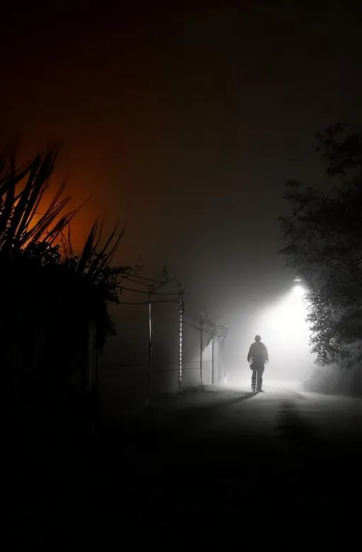 Prompt: Night, Foggy, Dark