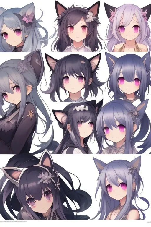 AI Art: Catgirls by @Horo Apple