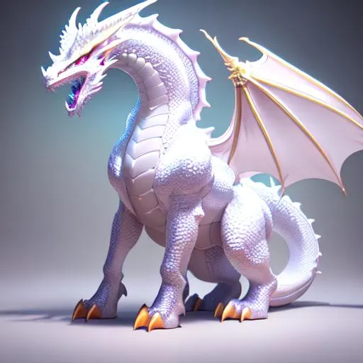 Prompt: Full body of a four-legged quadrupedal smooth skinned and scaleless white latex textured dragon, very glossy and shiny, reflective, perfect composition, hyperrealistic, super detailed, 8k, high quality, trending art, trending on artstation, sharp focus, studio photo, intricate details, highly detailed, Trending on Artstation, Cozy wallpaper, Pastel colors, soft lighting