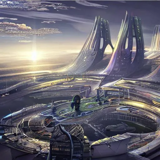 Prompt: A futuristic utopia 