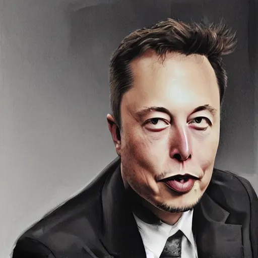 portrait of very old elon musk with huge gray beard... | OpenArt