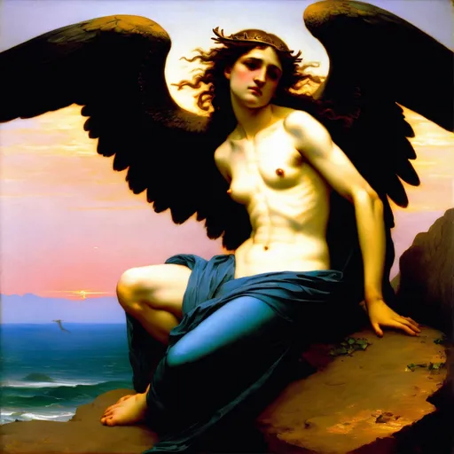 Prompt: The Fallen Angel by  Alexandre Cabanel